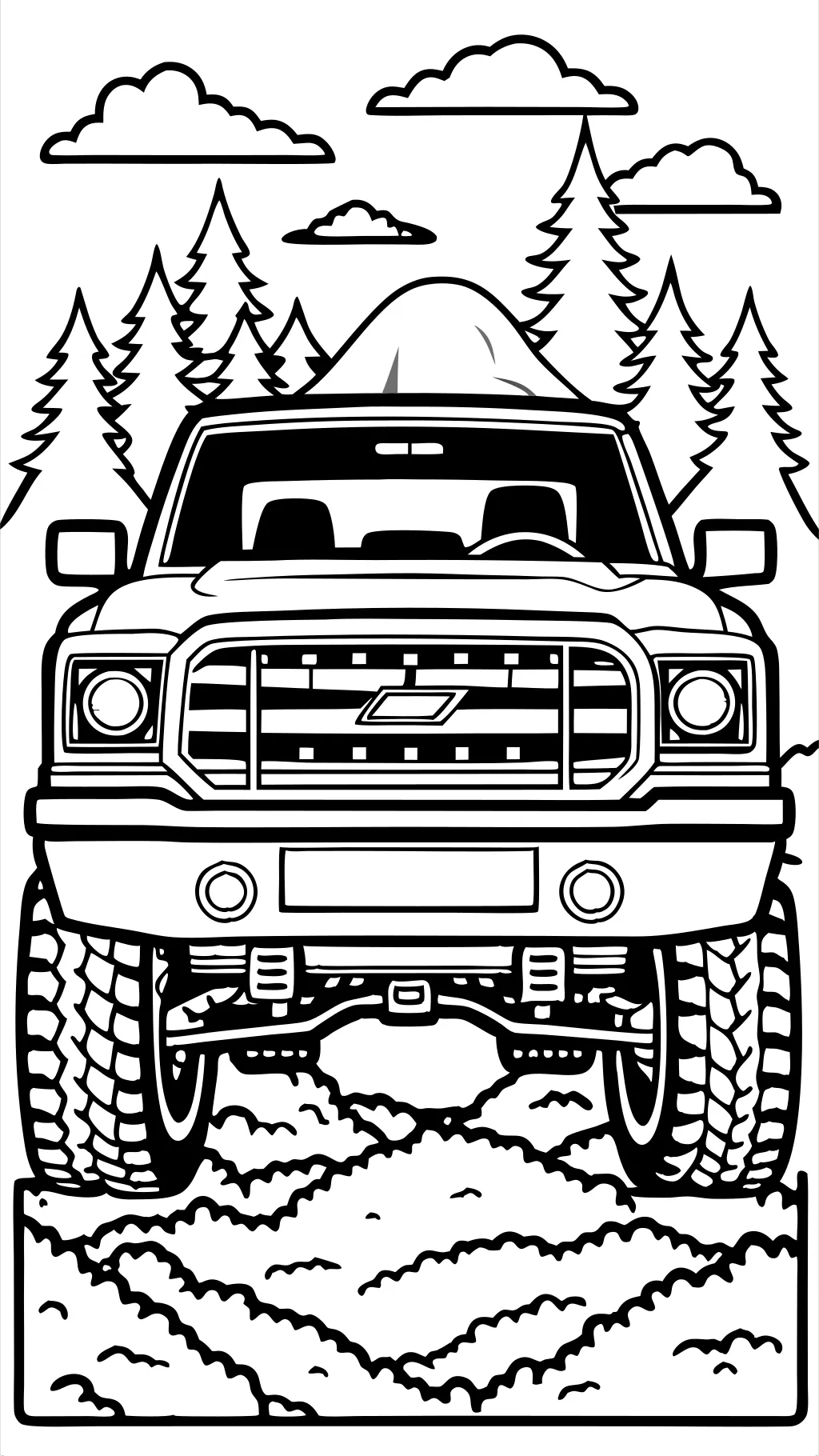 lifted ford truck coloring pages